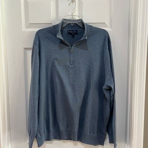 Men's XXL Brooks Brothers 1/4 zip Suprima Cotton pull over